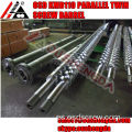 Extrusión de PVC de doble tornillo y barrrel / doble tornillo y barril paralelos